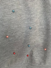 Load image into Gallery viewer, Girls Pearl Detail Long Sleeve Grey Sweater